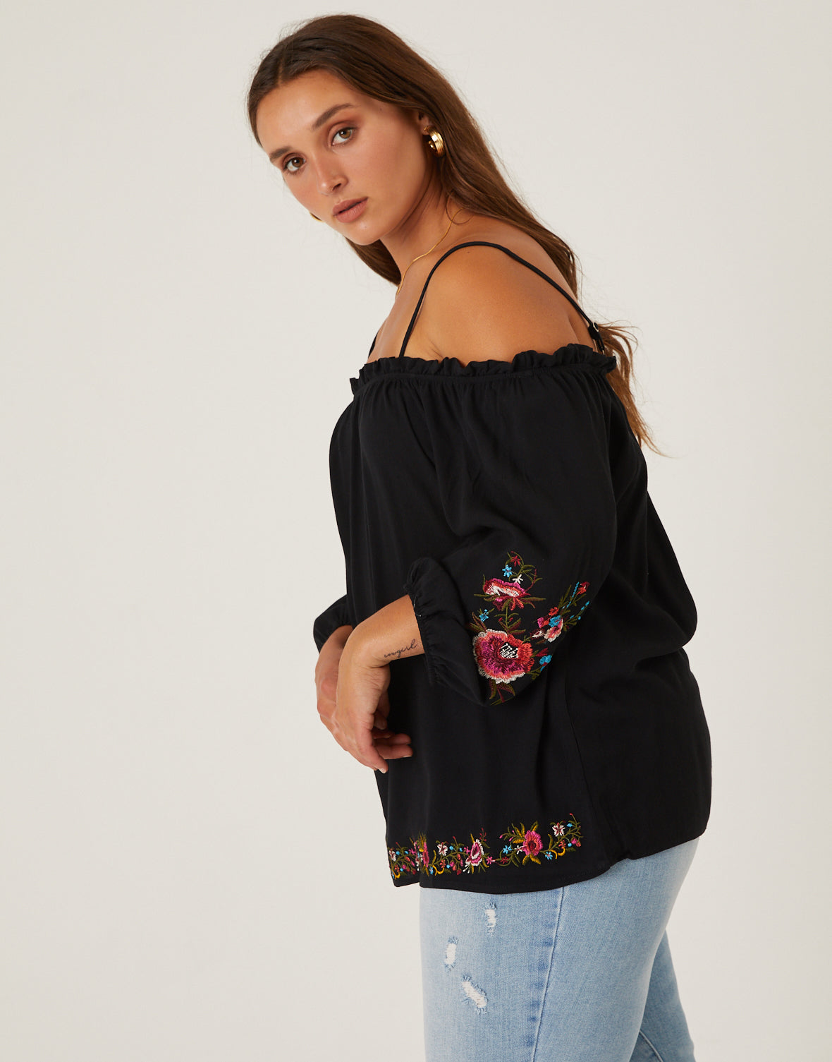 Plus Size Friday Afternoon Embroidered Blouse