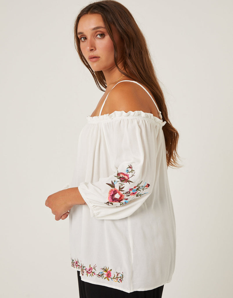 Plus Size Friday Afternoon Embroidered Blouse