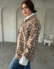 Plus Size Plaid Shacket with Pockets