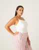 Plus Size Shiny Side Ruched Tank