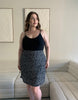 Plus Size Spotted Woven Skirt
