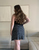 Plus Size Spotted Woven Skirt