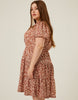 Plus Size Tiered Floral Print Dress
