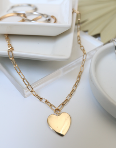 Heart on a String Chain Necklace