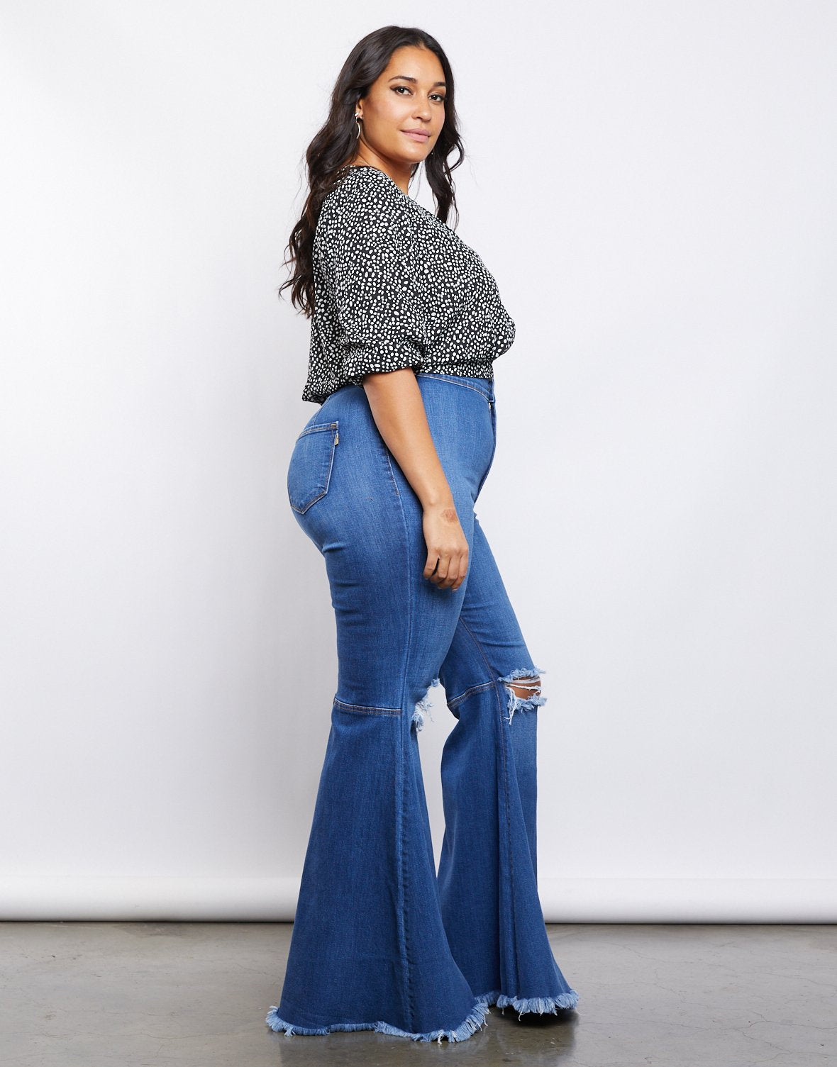 Plus Size Super Flared Jeans