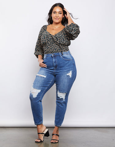 Plus Size Game Changer Distressed Jeans
