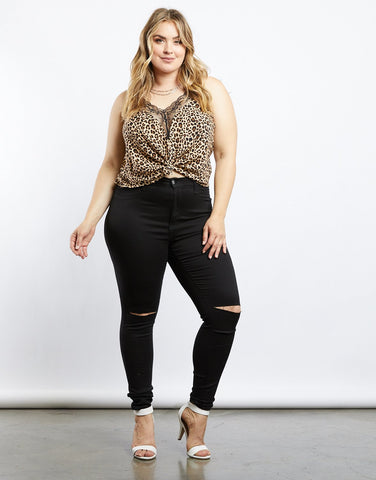Plus Size Arie High Rise Skinny Jeans