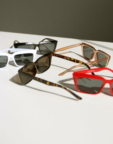 Rectangular Plastic Sunglasses