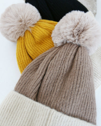 Two-Tone Ribbed Hat